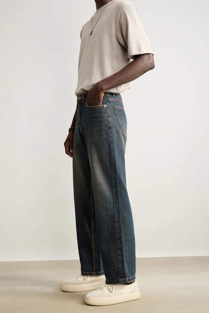 WIDE FIT SHADED MEN'S JEANS