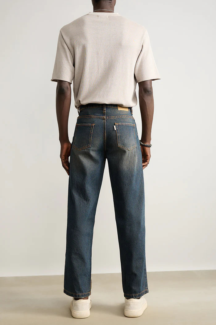 WIDE FIT SHADED MEN'S JEANS